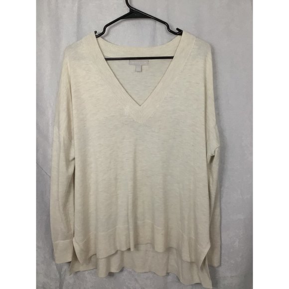 Chelsea 28 Everyday V-Neck Pullover Sweater SZ 1 Oatmeal - Picture 11 of 11